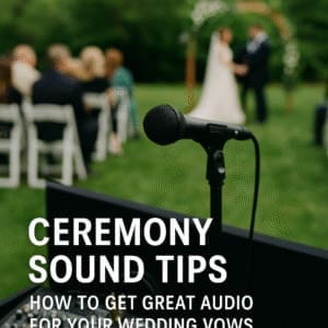 Ceremony Sound Tips - How to Get Great Audio for Your Wedding Vows wedding sound system, ceremony mic tips, outdoor wedding audio, DJ ceremony setup
