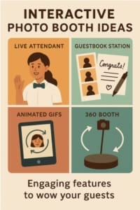 Interactive Photo Booth Ideas to Wow Your Guests Add these interactive elements to your wedding photo booth to boost guest engagement and fun